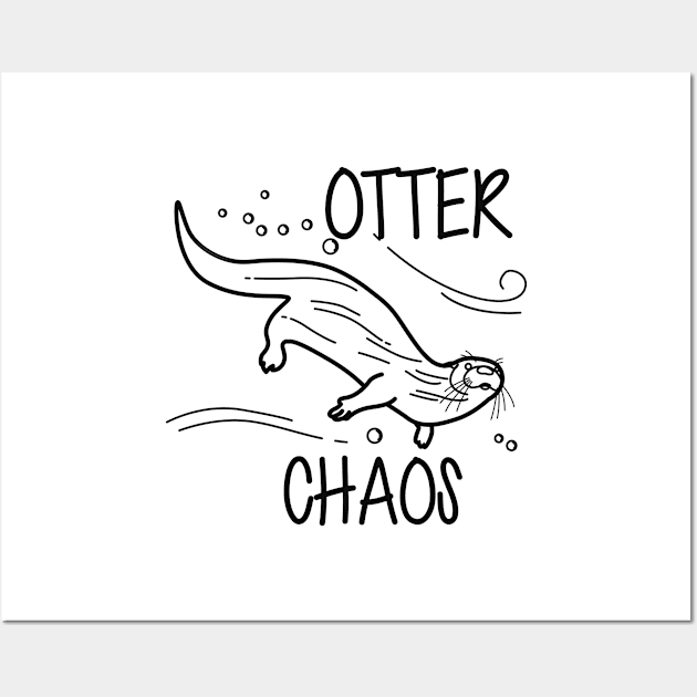 Otter Chaos Wall Art by KC Happy Shop